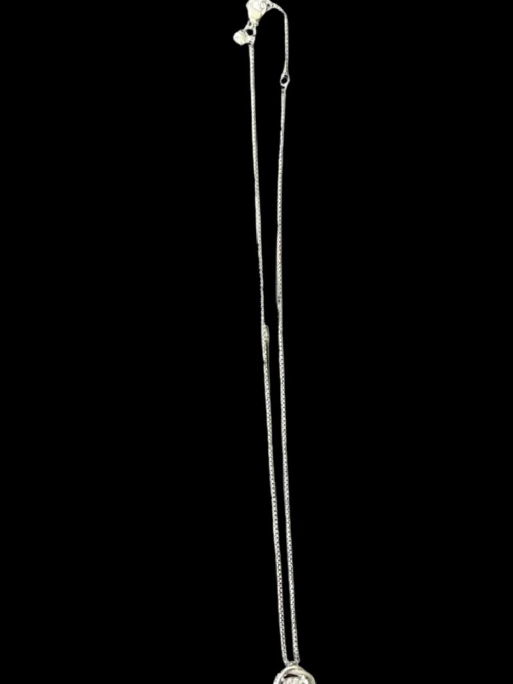 David Yurman Diamond Infinity Necklace Sterling Silver 18K Gold Cable Pendant